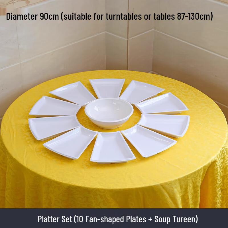 Melamine Fan-Shaped Divided Serving Platter