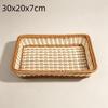 Imitation Rattan Handwoven Storage Basket Eco-Friendly Material Organizer for Kitchen Fruit Snack Picnic Outdoor Use