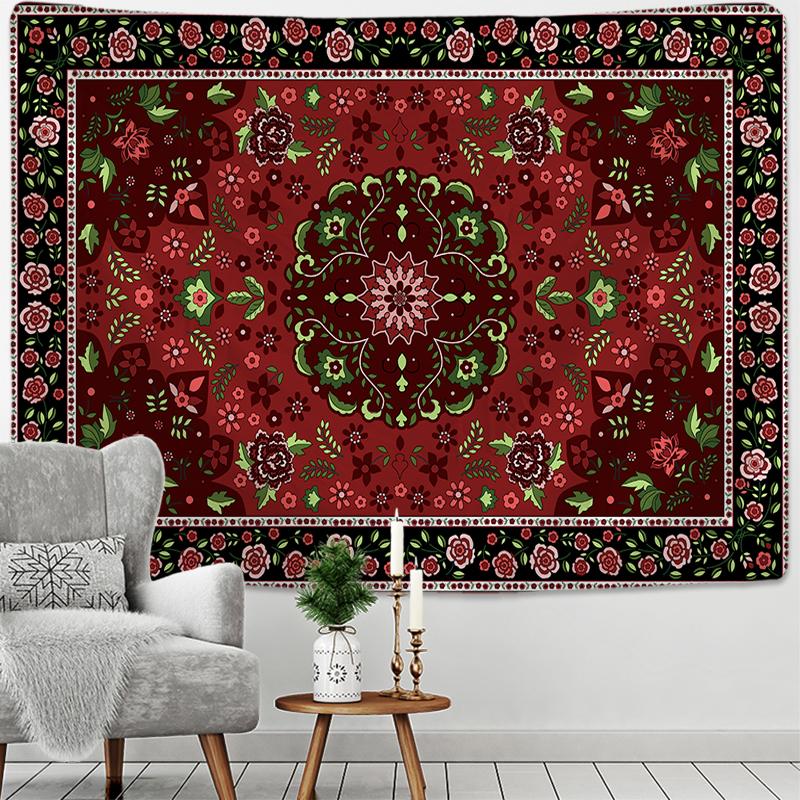 Mandala Mural Tapestry Wall Hanging Travel Mattress Bohemian Sleeping Mat Mandala Psychedelic Pattern Dormitory Decor