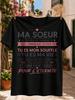Ma Soeur Pour L Eternitefrench Sister Love Quote Pink Hearts Ribbon Text And Elegant Typography  Unisex All Tshirt