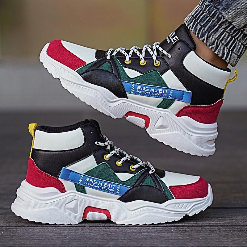 Neue Herbst Winter High Top Sportschuhe Laufschuhe Trendige Studenten Sportschuhe Rutschfest Verschleißfest und Höhensteigernd
