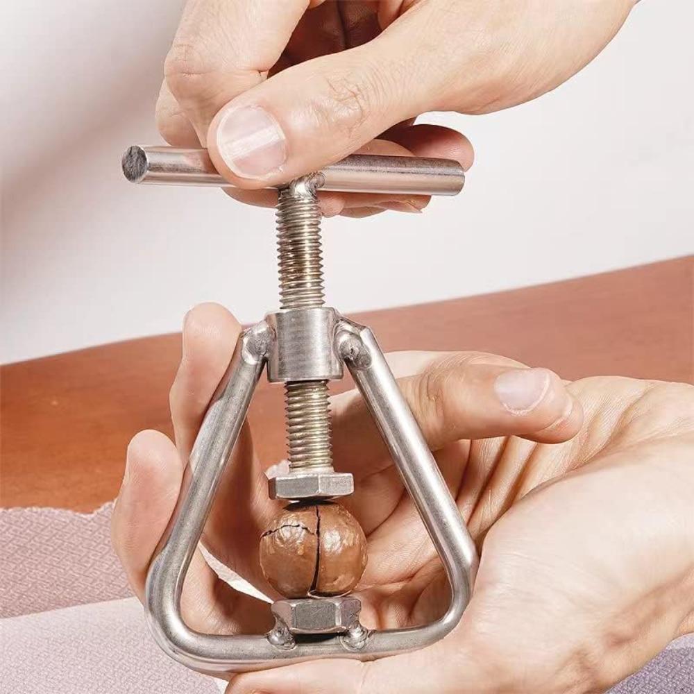 Nut Cracker Heavy Duty Nutcracker Macadamia Cracker Stainless Steel Nut Cracker Tool for Walnut Hazelnut Almonds Pecan Walnuts