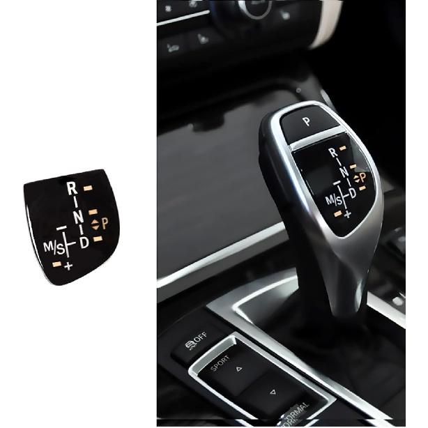 Car Shift Knob Panel Gear Button Cover Emblem M Performance Sticker Compatible with BMW X1 X3 X5 X6 M3 M5 F01 F10 F30 F35 F15 F16 F18 (Standard