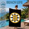 Bruins Emblem Hockey Beach Towel, Super Soft Microfiber, Perfect Gift for Her/Him, Birthday, for Pool, Beach, Travel, Decor Beach Party