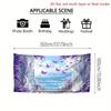 2D Purple Flower & Ocean Balcony Photo Backdrop for Wedding & Engagement Studio Decor Cloth