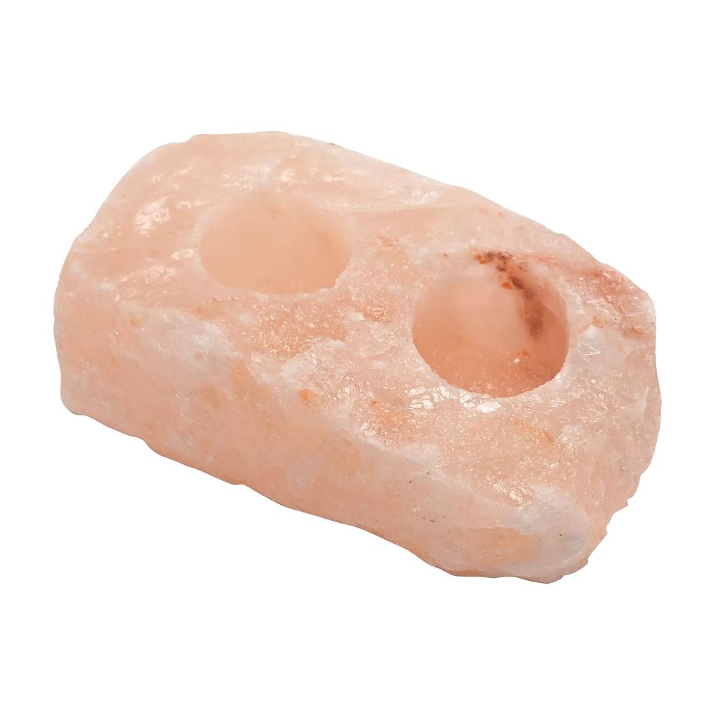 Serenity Rock Salt Double Tea Light Holder