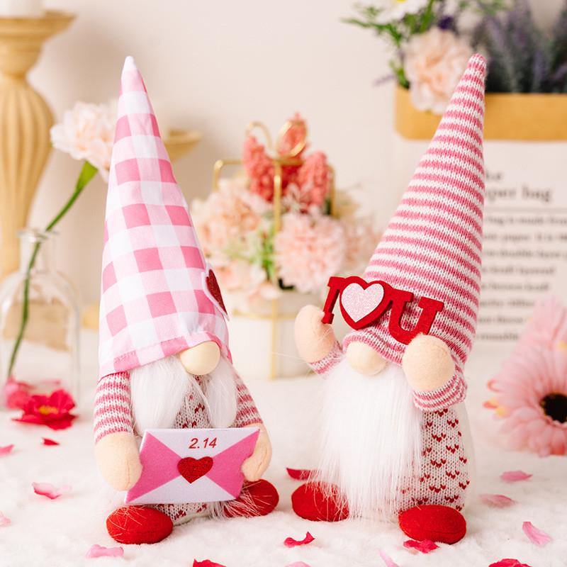 Entzückendes Rosa Valentinstag Wichtelpaar Deko Figuren Perfekt Für Romantische Geschenke