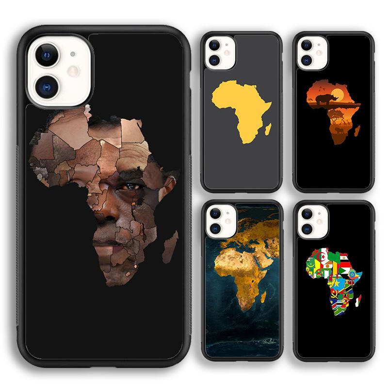 Africa Map Geography Soft Phone Case Cover For iPhone 17 Air 16 15 14 Plus 11 12 13 Pro Max Coque Shell Fundas