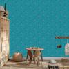 Wallpaper Turquoise Ornaments with 3D Effect for Living Room and Bedroom 50x1000