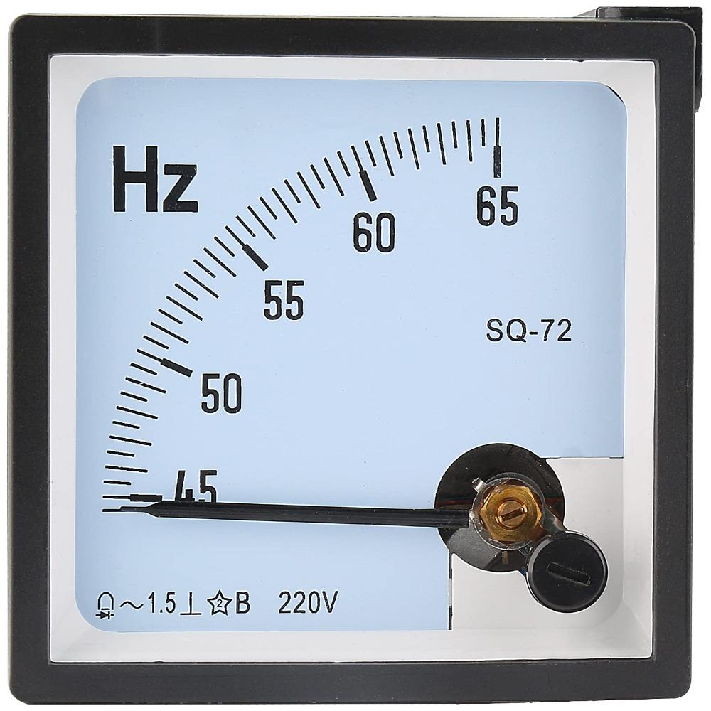 45-65Hz 220V Frequency Panel Meter Copper+plastic Pointer Type Analog Panel  Electrician