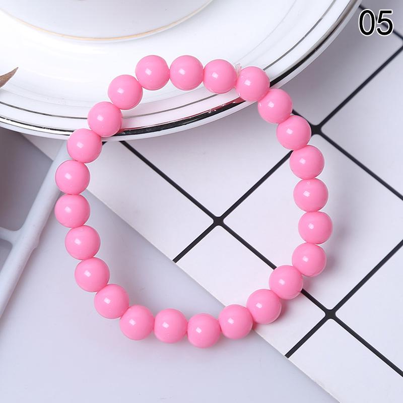 

1Pc Elastic Candy Colors Beaded 8 Cm Bracelet Women s Girls Hand Chain Gift