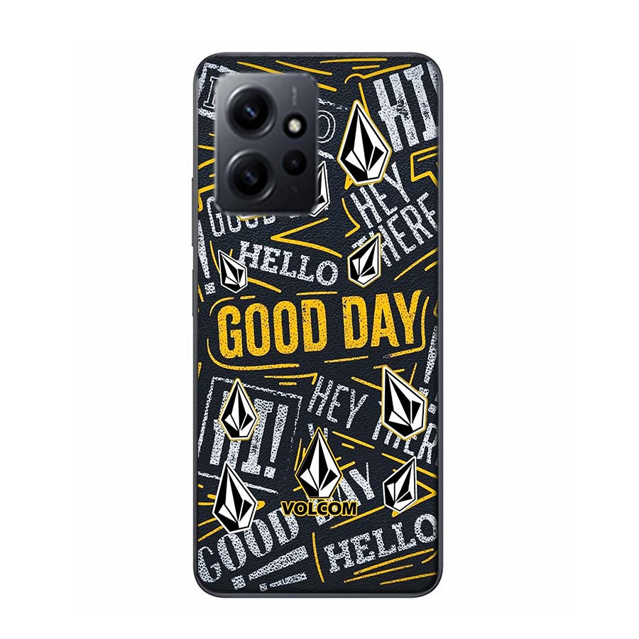 Coque de téléphone avec logo Volcom pour Redmi 12 13C 12C 15C 9 10 10C Note 13 Pro Plus 14 15 Pro 9T 9C 9A Housse souple en TPU Coques transparentes pour téléphone Sho