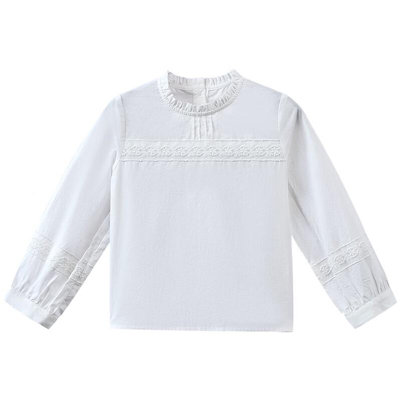 Hacikis Girls' French Style Cotton Long-Sleeve Top