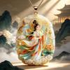 Carved Dragon Pendant Necklace Lotus Flower Lucky Amulet Dragon Pendant  Traditional Chinese