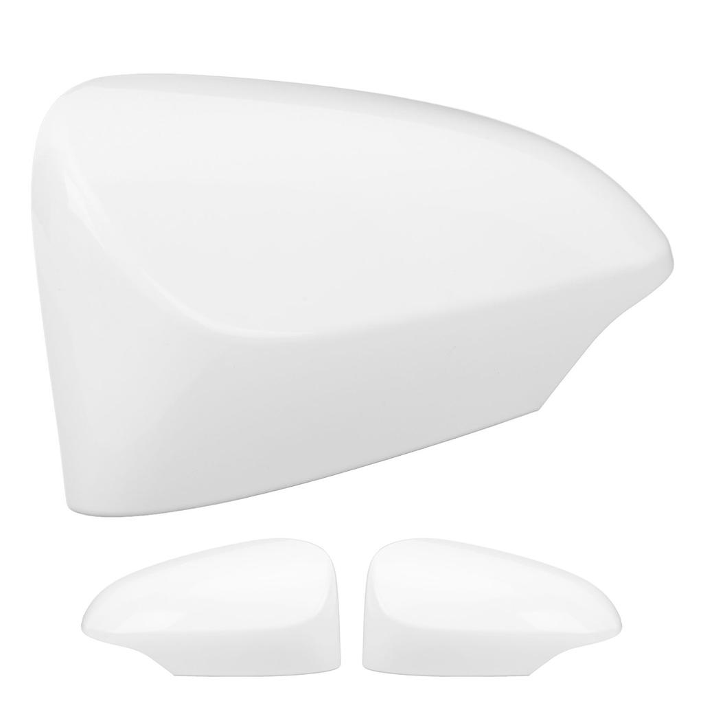 Door Side Rear View Mirror Cover White Shockproof Scratch Resistant Stylish Wing Mirror Cap for Vehi