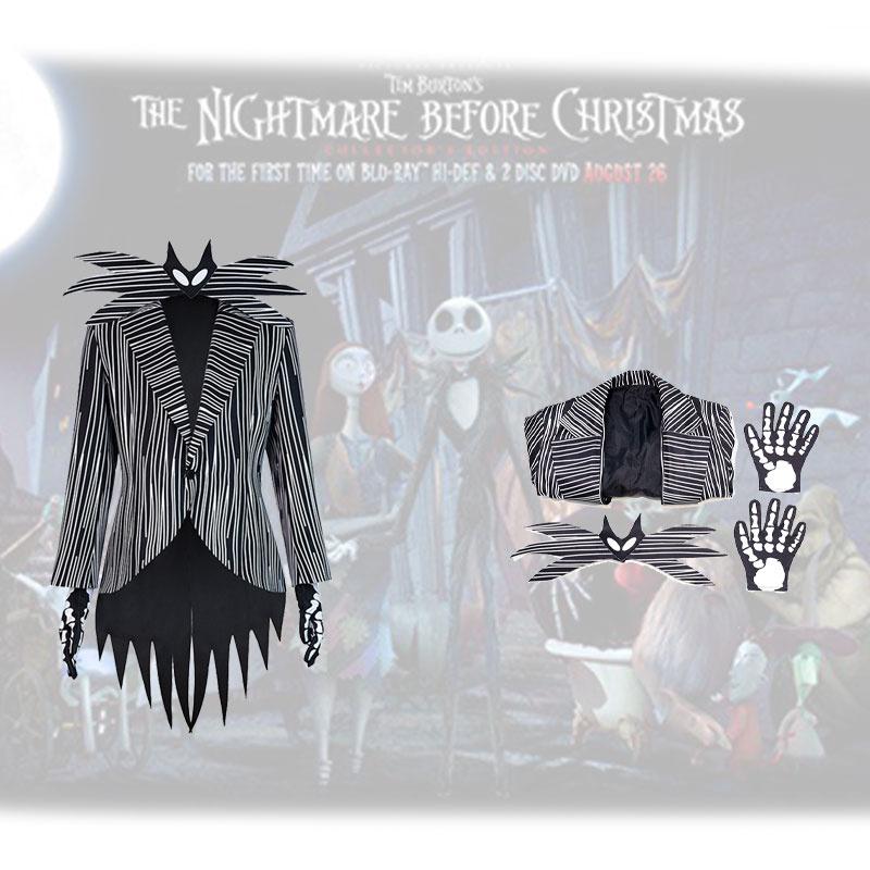 Jack Skellington Cosplay Costume For Men And Women, Perfect For Halloween And Christmas Parties, Xs-xxxl Sizes Available