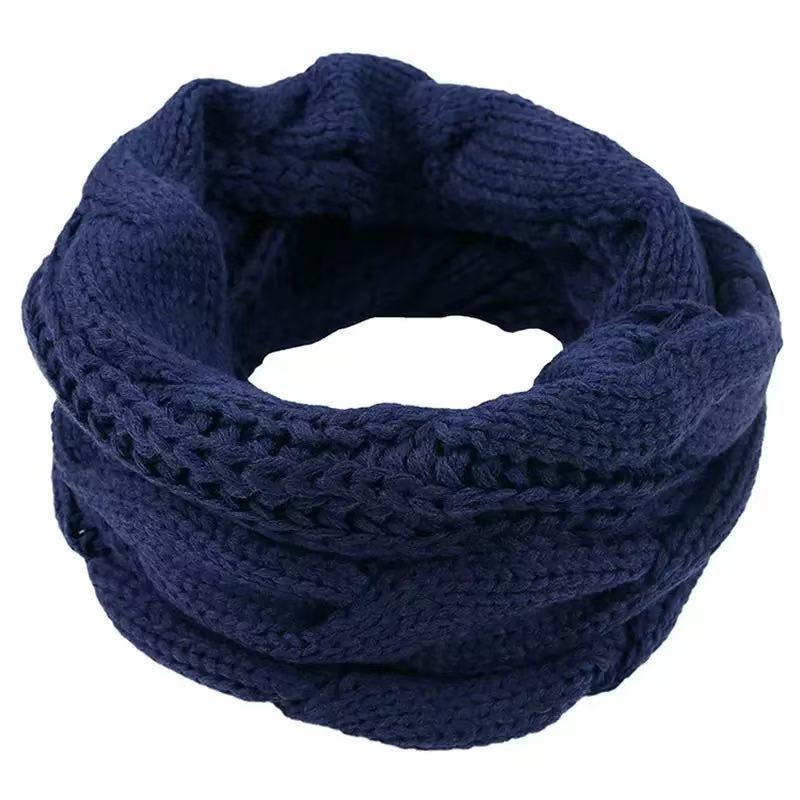Cachecol Quente de Inverno Para Mulheres À Prova de Vento Elegante Cor Sólida Cachecóis Para Clima Frio Quente Malha Inverno Cachecóis de Laço Circular