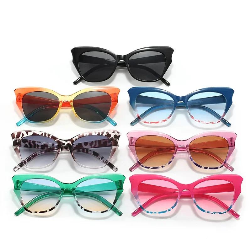 Fashion Retro Luxury Large Oversized Sun Glasses Unisex New Trend Cat Eye Design Sunglasses Fashion Outdoor UV400 Riding Driving Eyewear