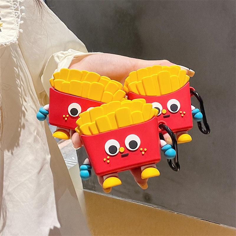 Cute French fries boy for AirPods 1 generation protective case second generation 1 generation pro1 apple bluetooth headset soft case