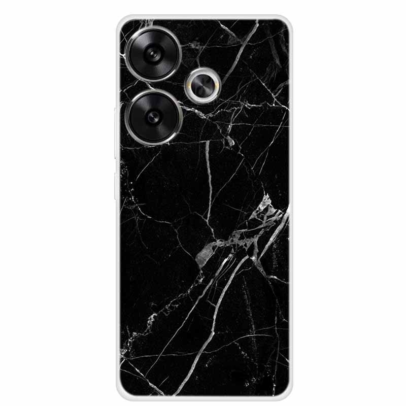 Marble Soft Phone Case For Poco F6 Transparent Case Silicone TPU Cover Funda Para Shield Clear Case for Xiaomi Poco F6 F 6 Pro