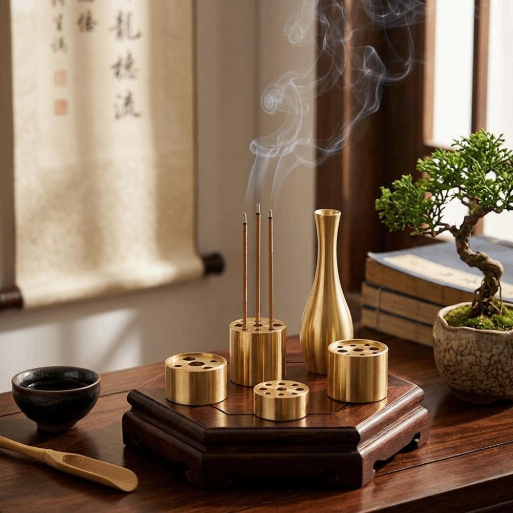 9 Holes Incense Holder Vintage Fragrance Incense Stick Plate Incense Burner Study Office