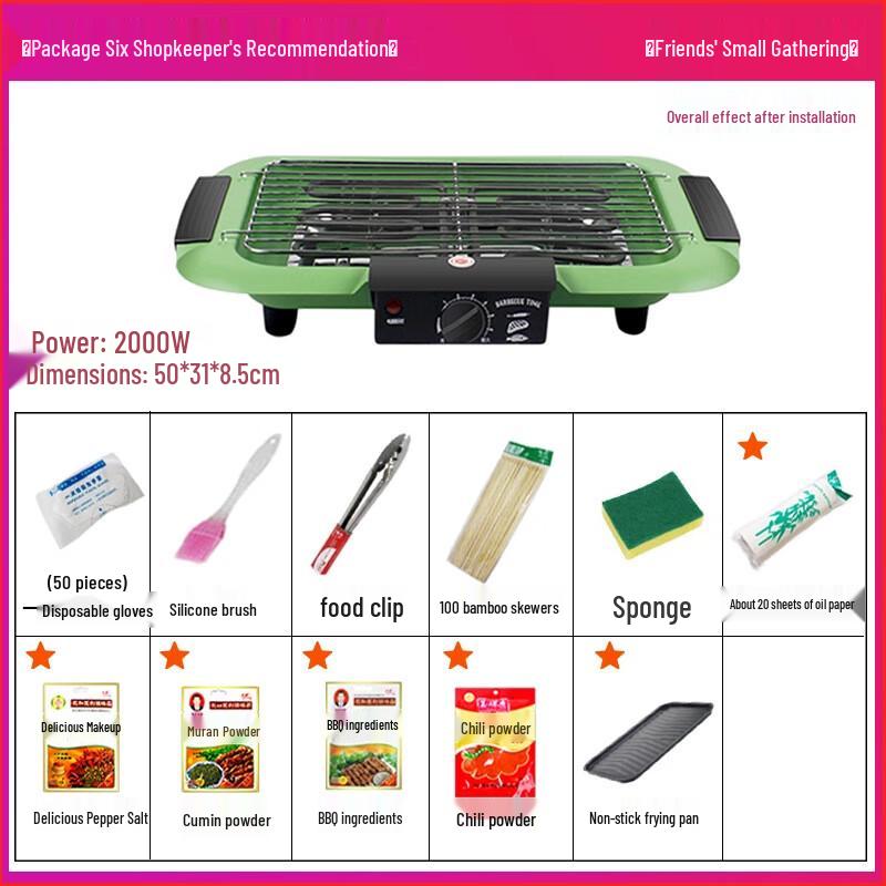 Electric Indoor BBQ Grill with Griddle