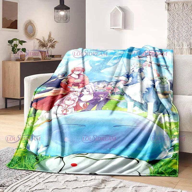 That Time I Got Reincarnated As A Slime Blankets Anime Cartoon Rimuru Tempest Blankets Home Flannel Blanket Sofa Throw Blanket