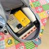 Large Capacity Women's Backpack Striped Student Schoolbag