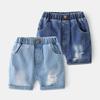 Little Boys Cotton Jean Shorts Elastic Waist Bermuda Shorts Casual Summer Wear
