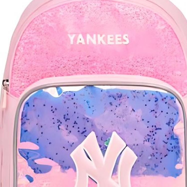 MLB Solid Color Logo Print Large Capacity Zipper Closure Backpack Kids backpack Pink 7FBK0033N50PKL