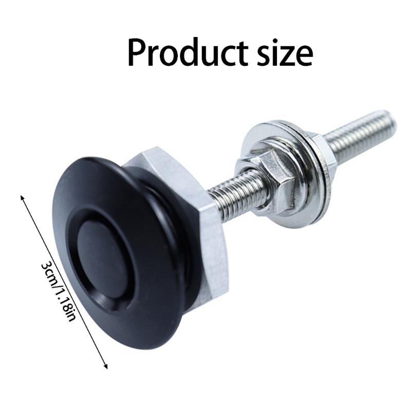 Aluminum Alloy Engine Cover Lock 30mm Quick Release Hood Pins Lock Clip Anti Theft Smooth Button Operation