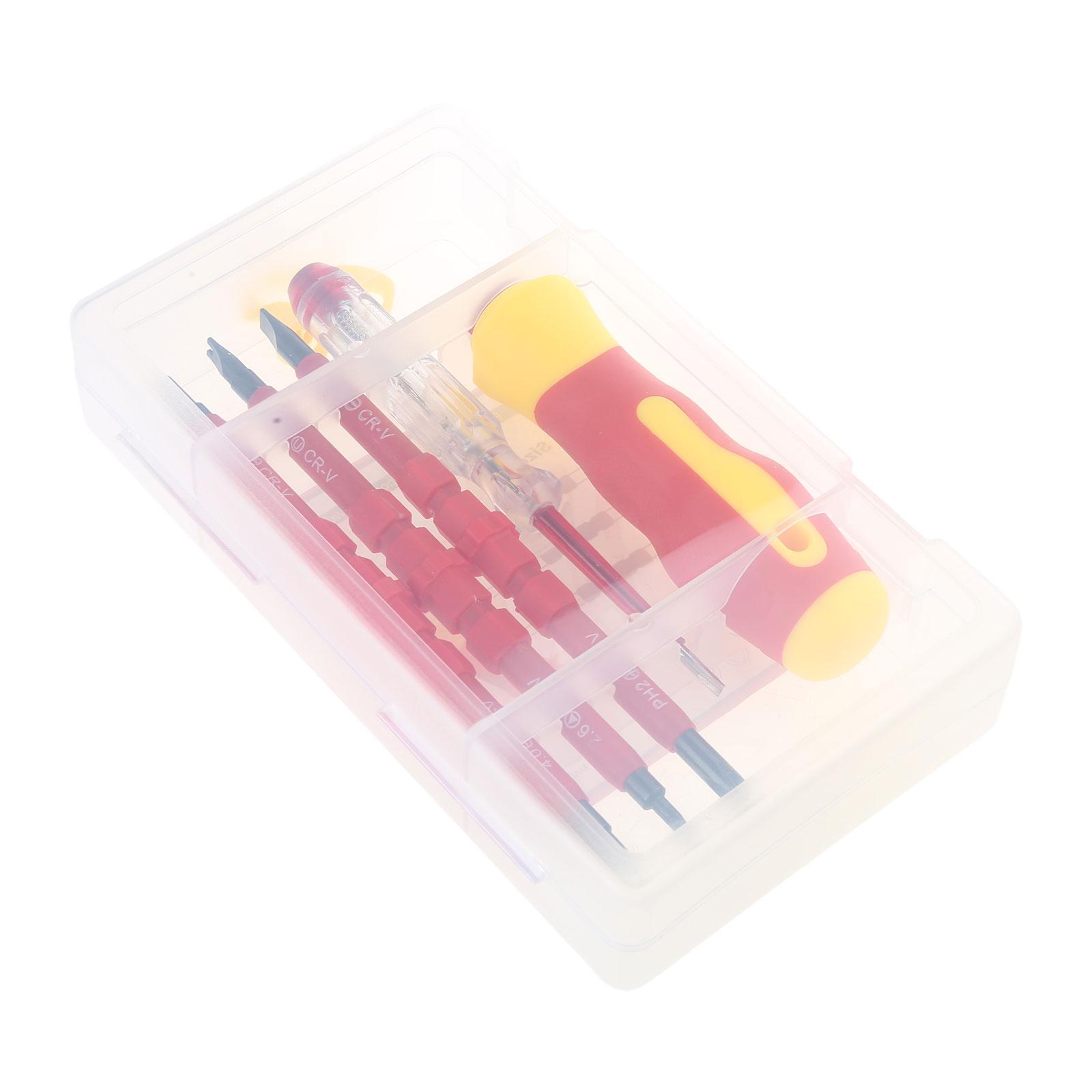 

Insulated Screwdriver Set 5 in 1 Multifunctional Magnetic Tip for Electricians Technicians Safe Electrical Maintenance