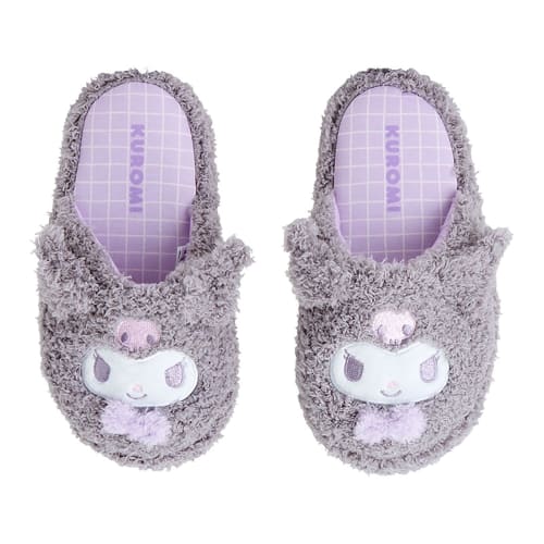 sanrio kids face shaped slippers kuromi approx. 18cm 287598