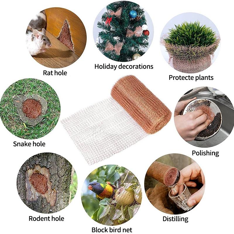 Anti Pest Copper Mesh Netting Sheet Corrosion Resistant Garden Durable Barrier Protecting Plant Pipe Snail Rodent Fencing Patch