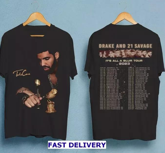 Tour 2023 Drake All Blur It's Merch Iaab T-Shirt Savage 21 Its Album Concert Unisex T-Shirt