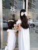 2023 Summer Off-Shoulder Mother-Daughter Suspender Beach Dress
