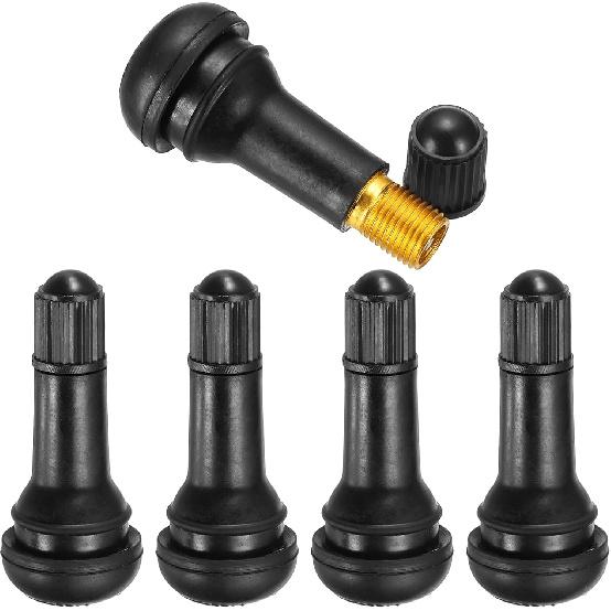 

PATIKIL 2 Inch TR413 Tire Valve Stem, 5 Pack Universal Metal Rubber Snap-in Valve Stems for Cars Trucks Trailers ATVs Motorcycles, Black 1.8