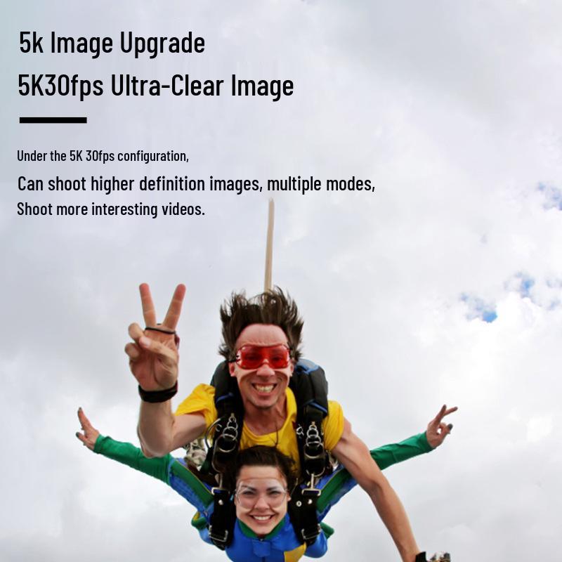4K Sports Action Camera with Anti-Shake, Touchscreen, Wireless Connectivity, for Cycling & Fishing