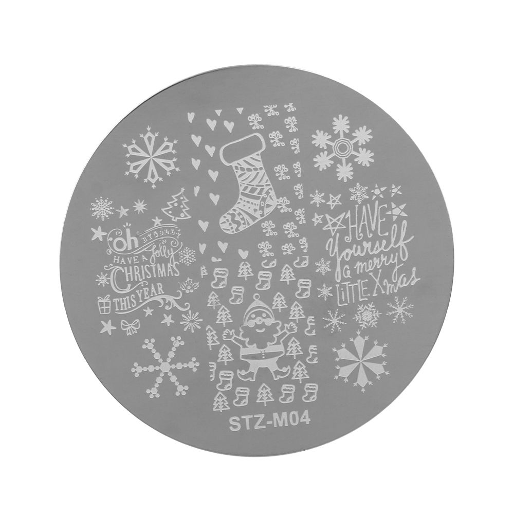 Tools Snowflake Christmas Nail Stamping Plates Polish Templates Stencils Molds Nail Stamp