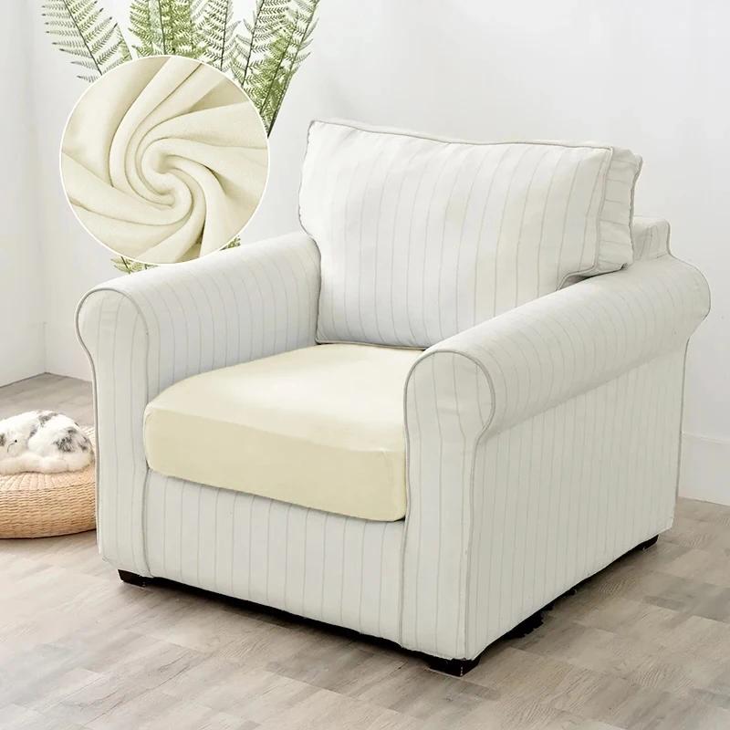 Velvet sofa cushion cover for living room elastic thicken stretch L shape corner armhair sofa slipcover furniture protector