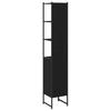 Bathroom Cabinet Black Oak Effect 33 x 33 x 185.5 cm
