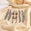 Fashion Flower Long Dangle Earrings With Alloy And Electroplating For Womens Party And Wedding Jewelry