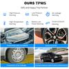 Kebidumei 6-Wheel Truck TPMS T12 Car Tire Pressure Monitoring Solar Tyre Temperature Air Leakage Alarm for Trucks/RVS/Pickup