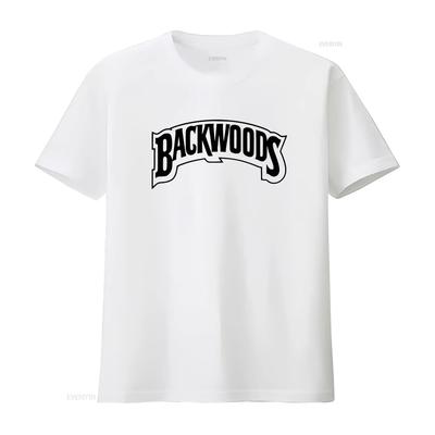 BACKWOODS T Shirt Vintage Washed Fashion Top For Everyday Wear Streetwear Graphic Stretched Casual Versatile Comfortable