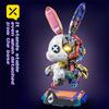 TOYLINX DIY 1377PCS Chinese Building Blocks Rabbit Mechanical Rabbit Creative Puzzle Assembled Rabbit Education Toy Holiday Gift
