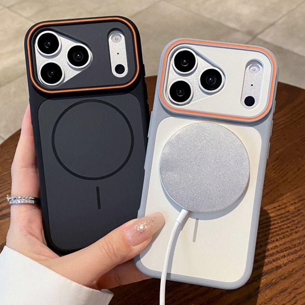 For Magsafe Silicone Case For iPhone Air 17 16 15 14 13 12 11 Pro Max 16 15 14 Plus Phone Case Color collision Shockproof Cover