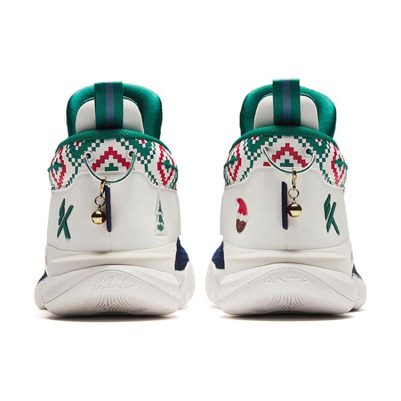 Anta KT9 Cushioning Abrasion Resistant Breathable Mid top Basketball Shoes Men's Blue White Red Sneakers 112411101-2