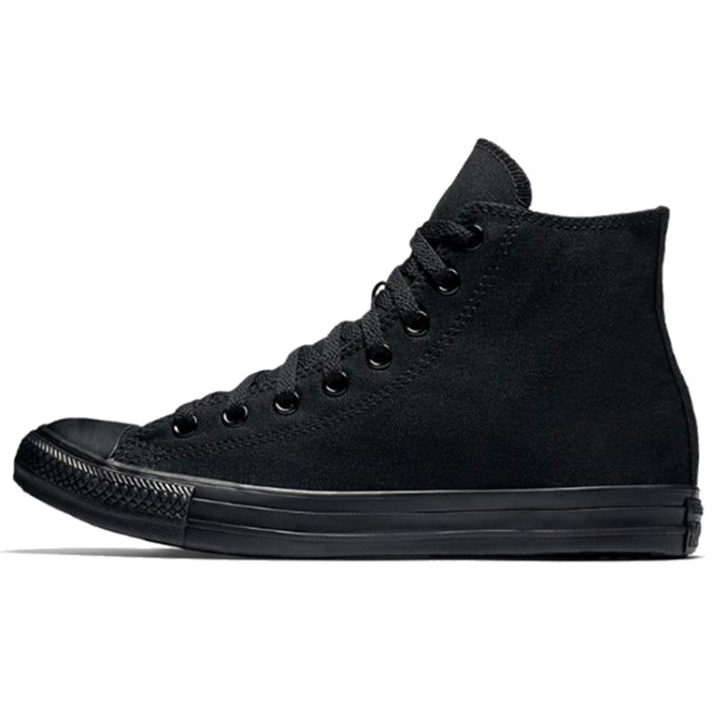 Converse Chuck Taylor All Star Mono Canvas Hi Comfortable Simple High-top Canvas Shoes Unisex Black