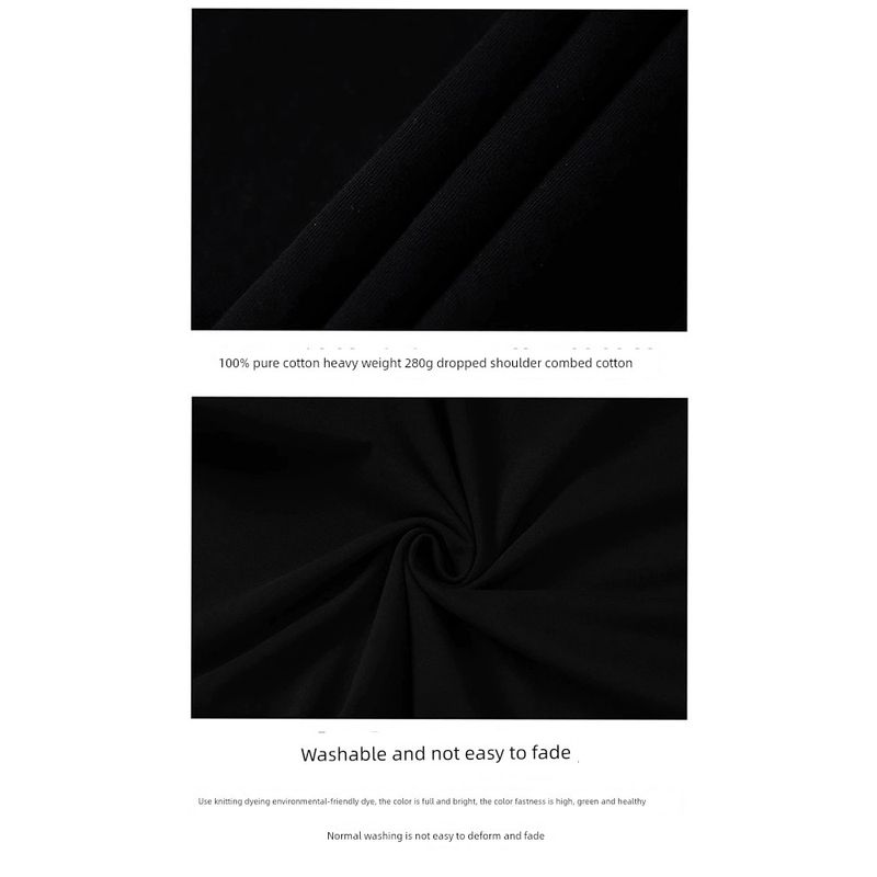 Wassup American-Style Letter Print T-Shirt Short-Sleeved Unisex Summer New Trendy Brand Heavyweight Pure Cotton T-Shirt