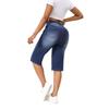 Damen Übergröße Mittellange Ripped Jeans - Trendiger Europäischer & Amerikanischer Stil Sommer Cropped Gerade Passform